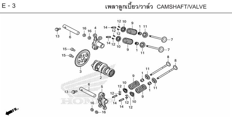 E-3 CAMSHAFT/VALVE
