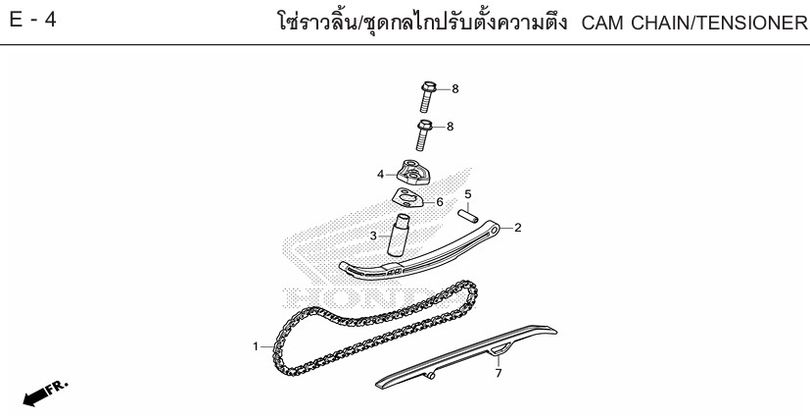 E-4 CAM CHAIN/TENSIONER