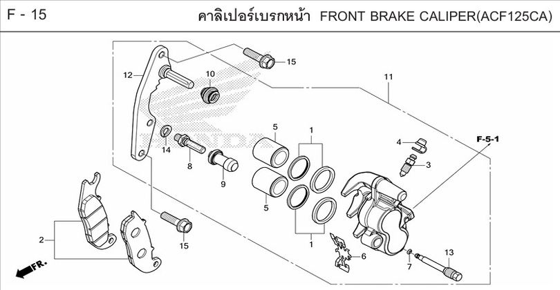 F-15 FRONT BRAKE CALIPER(ACF125CA)