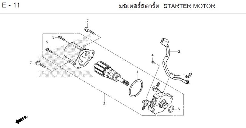 E-11 STARTER MOTOR