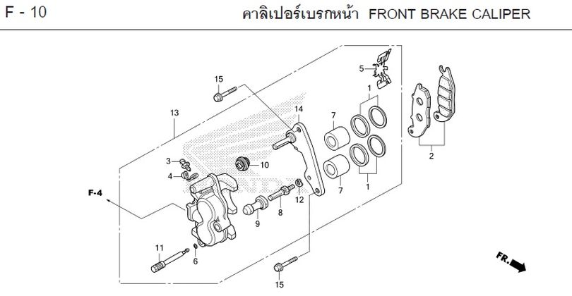 F-10 FRONT BRAKE CALIPER
