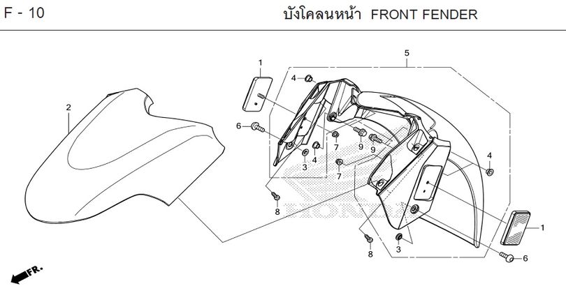 F-10 FRONT FENDER