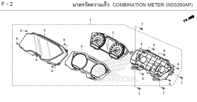 F-2 COMBINATION METER (NSS350AP)