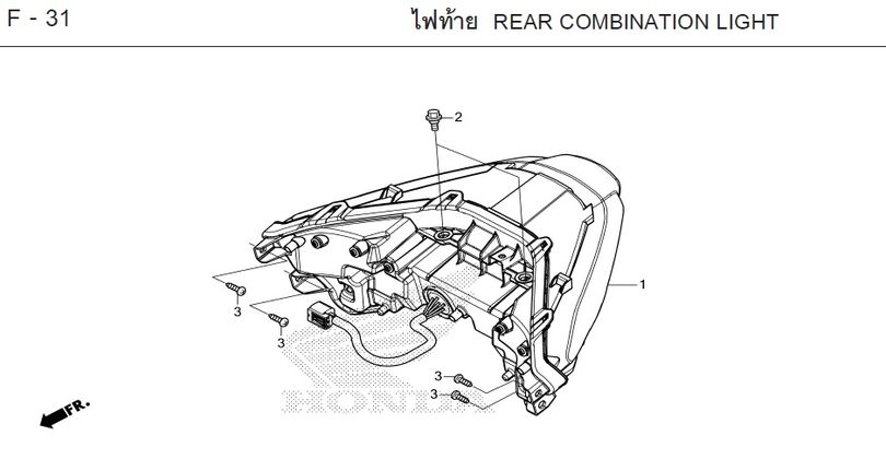 F-31 REAR COMBINATION LIGHT