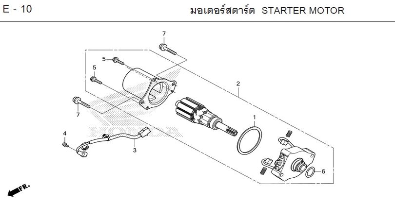 E-10 STARTER MOTOR