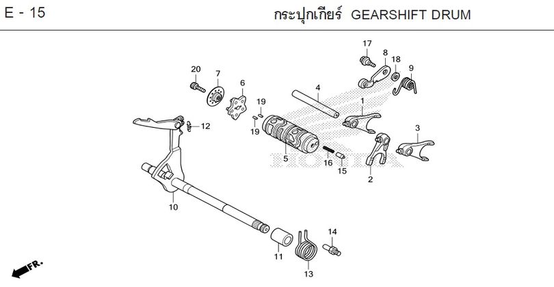 E-15 GEARSHIFT DRUM