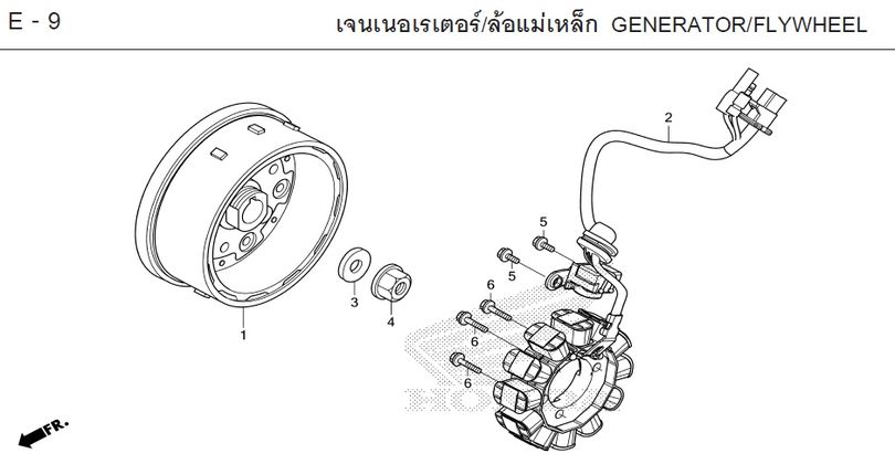 E-9 GENERATOR/FLYWHEEL