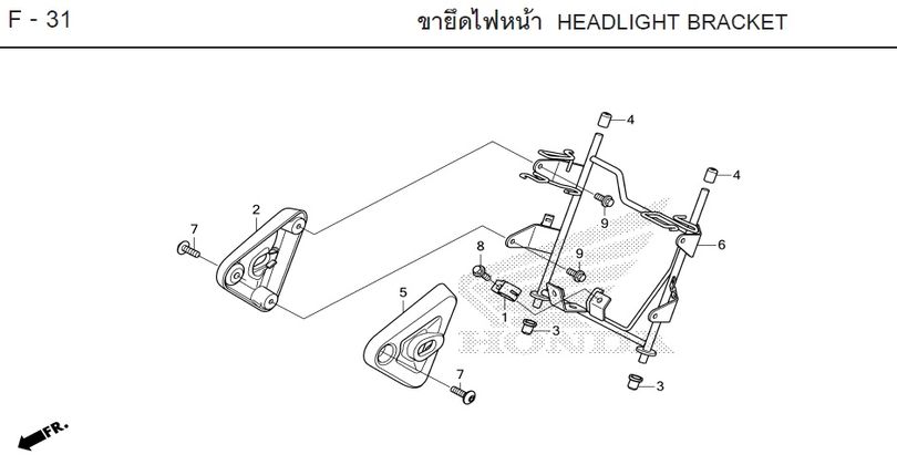 F-31 HEADLIGHT BRACKET