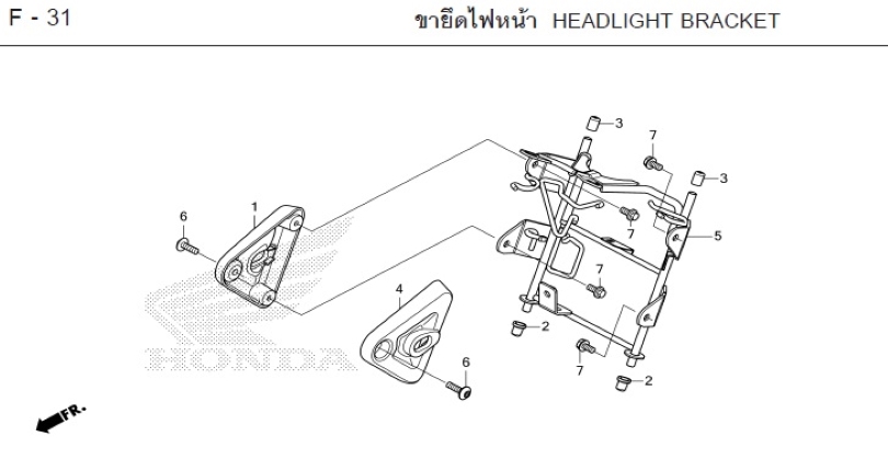 F-31 HEADLIGHT BRACKET