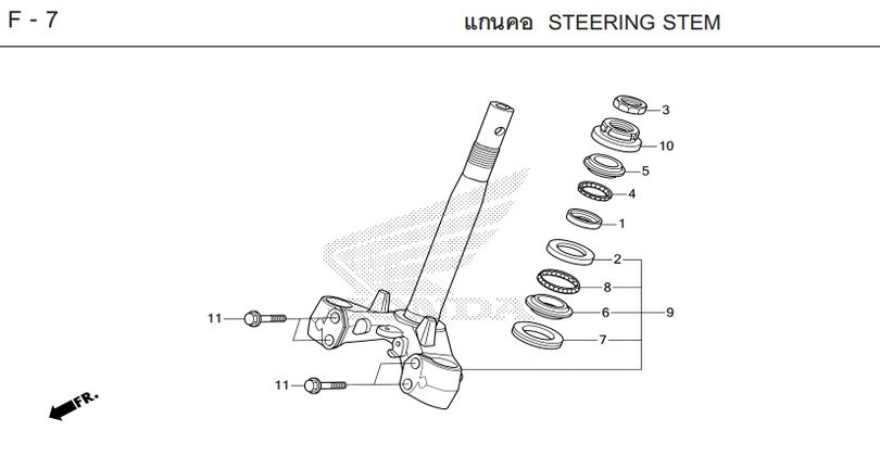 F-7 STEERING STEM