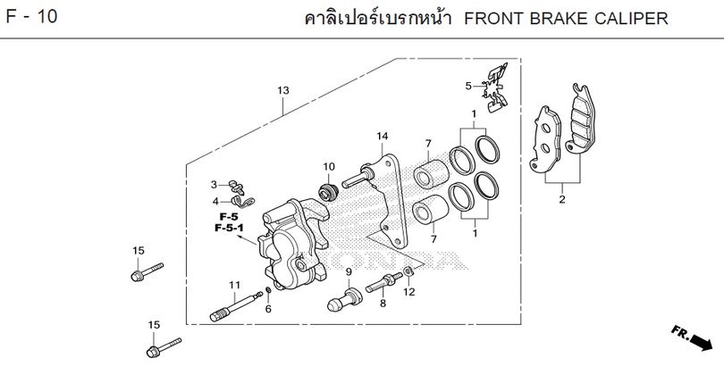 F-10 FRONT BRAKE CALIPER