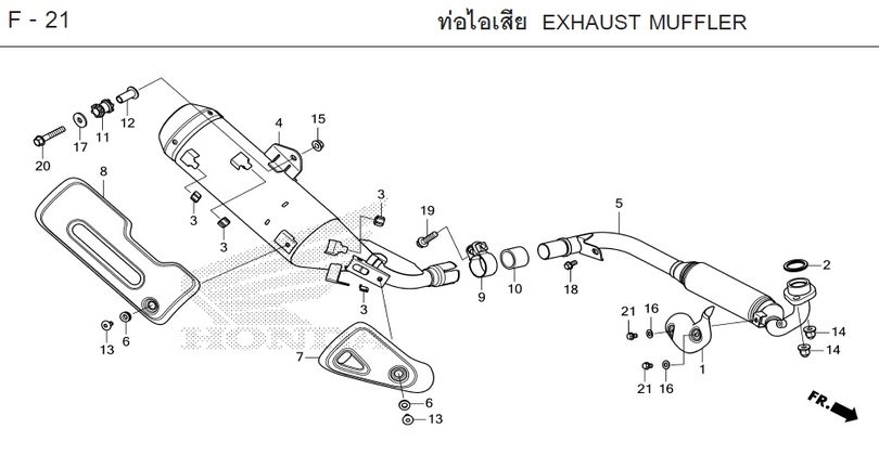 F-21 EXHAUST MUFFLER