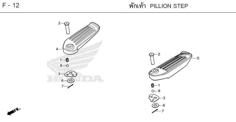 F-12 PILLION STEP