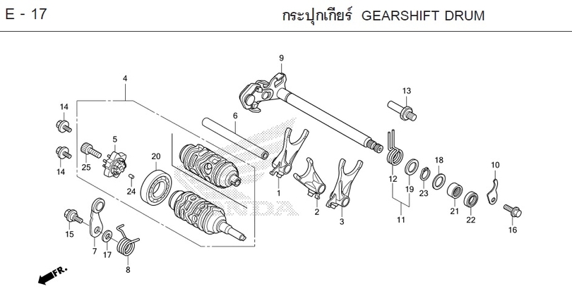 E-17 GEARSHIFT DRUM