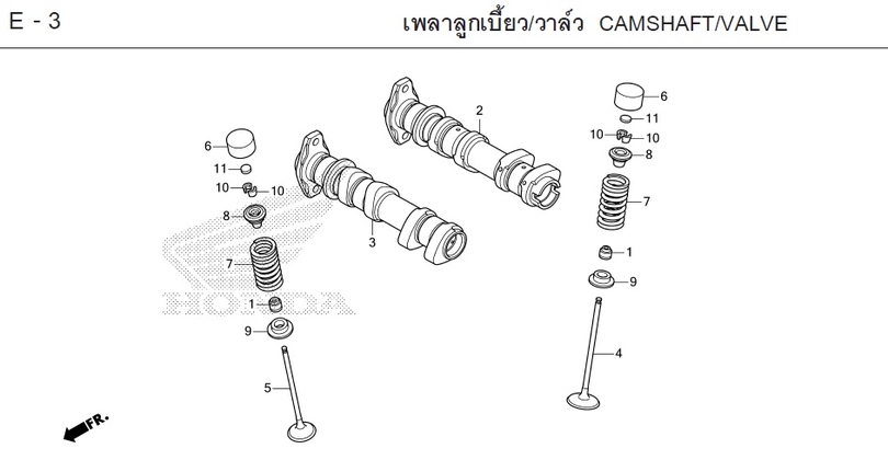 E-3 CAMSHAFT/VALVE