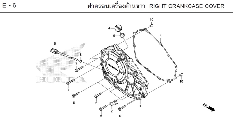 E-6 RIGHT CRANKCASE COVER
