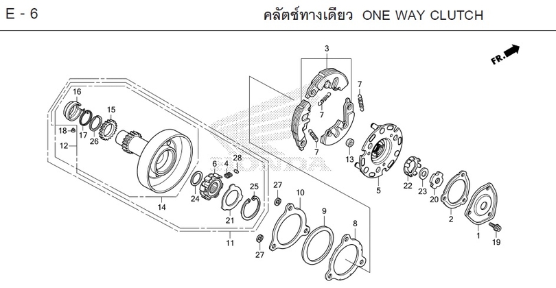 E-6 ONE WAY CLUTCH