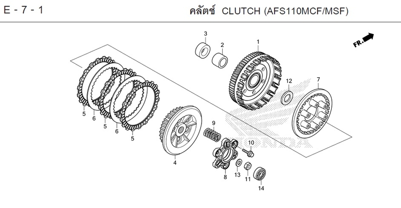 E-7-1 7-1 CLUTCH (AFSIIOMCF/MSF)
