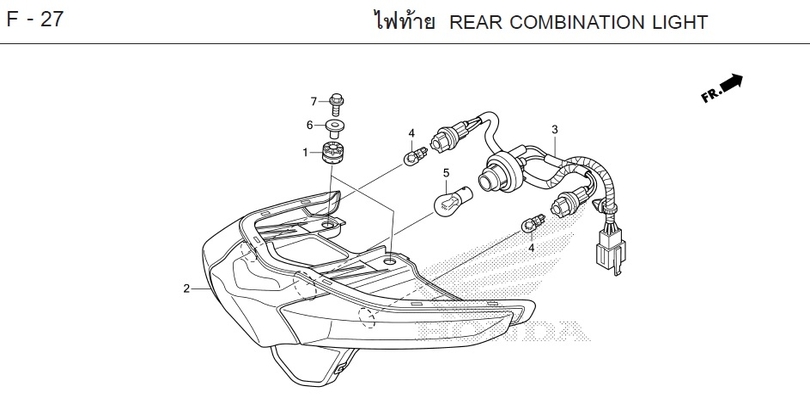 F-27 REAR COMBINATION LIGHT