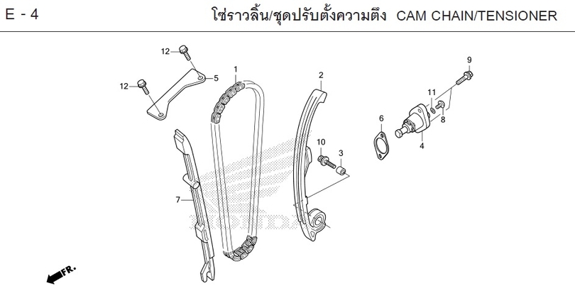 E-4 CAM CHAIN/TENSIONER
