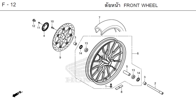 F-12 FRONT WHEEL
