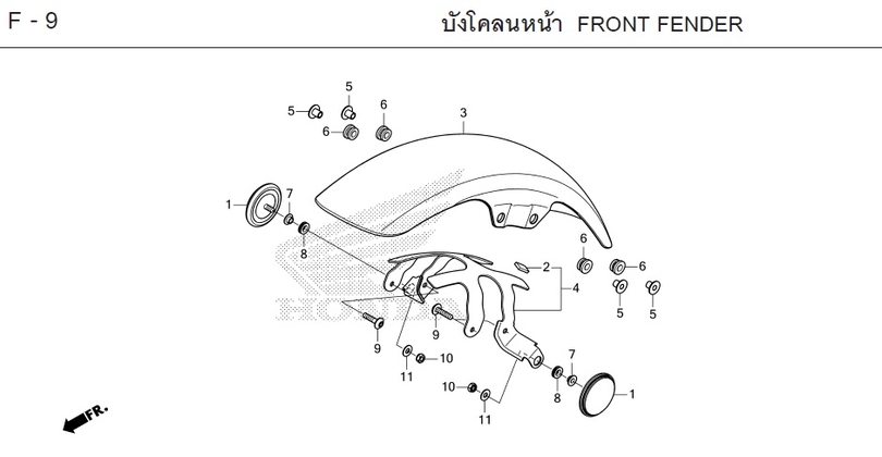 F-9 FRONT FENDER