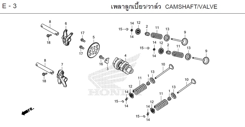 E-3 CAMSHAFT/VALVE