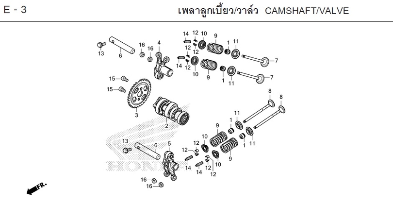 E-3 CAMSHAFT/VALVE