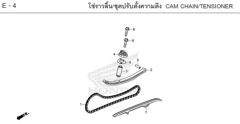 E-4 CAM CHAIN/TENSIONER