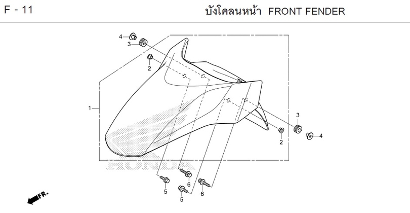 F-11 FRONT FENDER