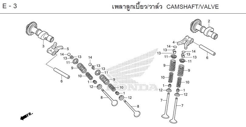E-3 CAMSHAFT/VALVE
