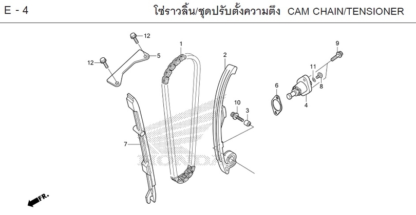 E-4 CAM CHAIN/TENSIONER