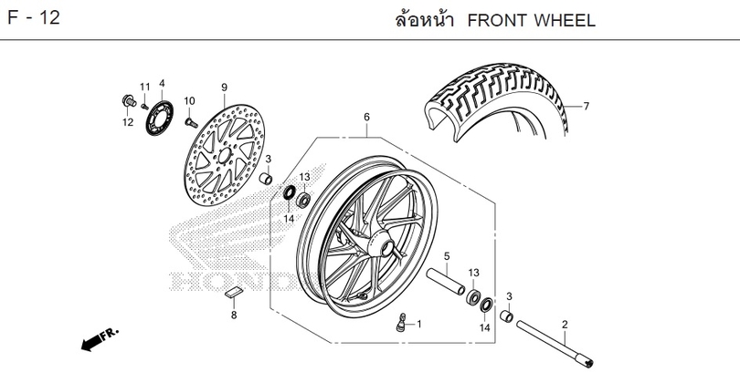 F-12 FRONT WHEEL