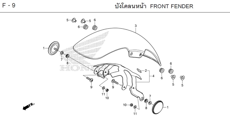 F-9 FRONT FENDER