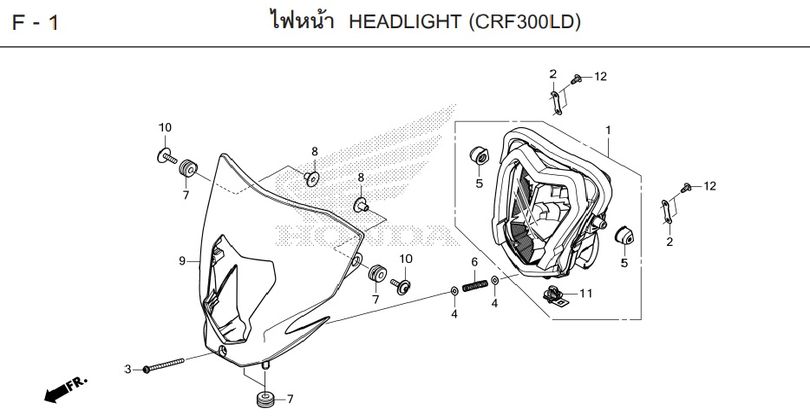 F-1 HEADLIGHT (CRF300LD)