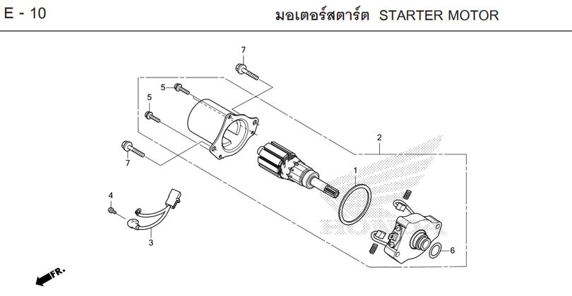 E-10 STARTER MOTOR
