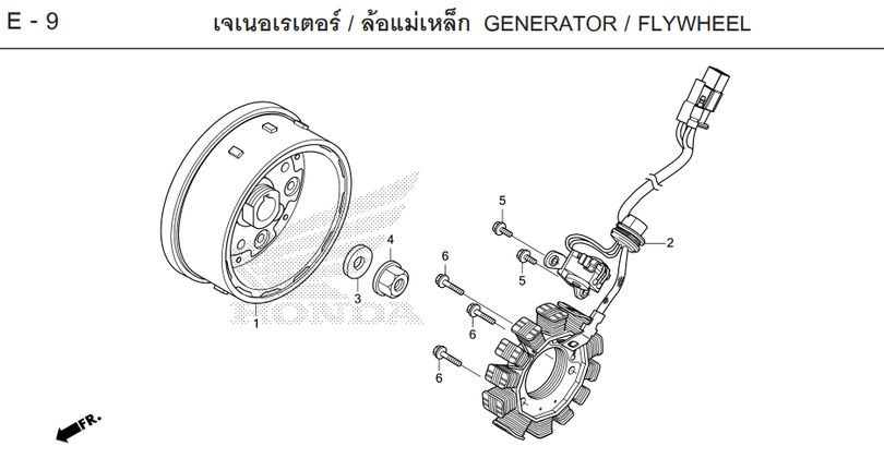 E-9 / GENERATOR / FLYWHEEL