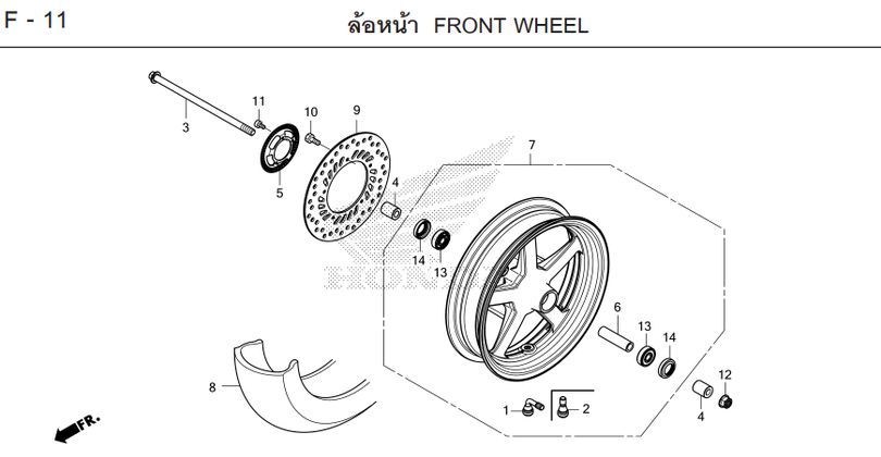 F-11 FRONT WHEEL