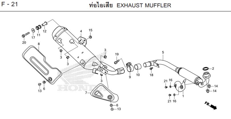 F-21 EXHAUST MUFFLER