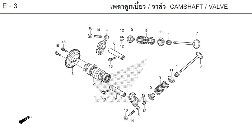 E-3 / CAMSHAFT / VALVE