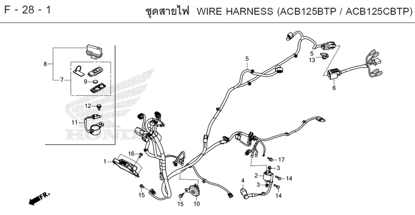 F-28-1 28-1 WIRE HARNESS (ACB125BTP / ACB125CBTP)