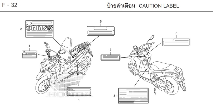 F-32 CAUTION LABEL