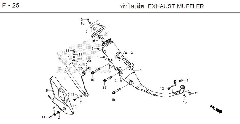 F-25 EXHAUST MUFFLER