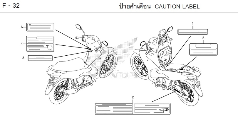 F-32 CAUTION LABEL