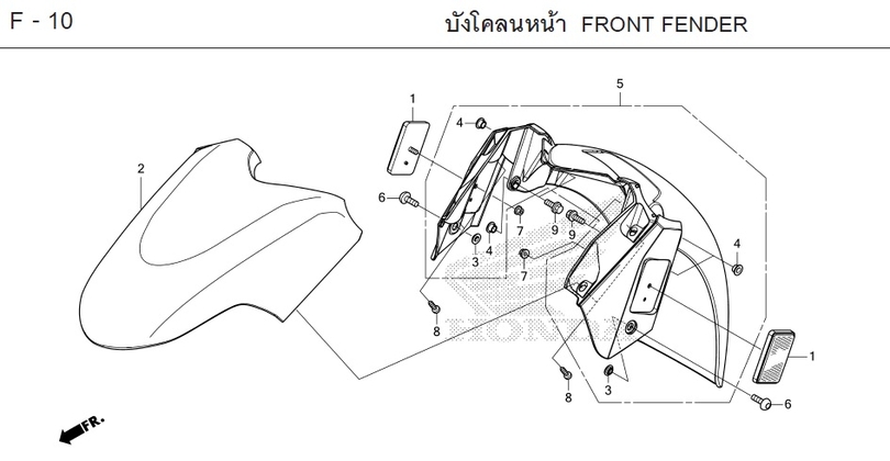 F-10 FRONT FENDER