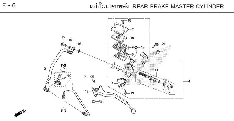F-6 REAR BRAKE MASTER CYLINDER