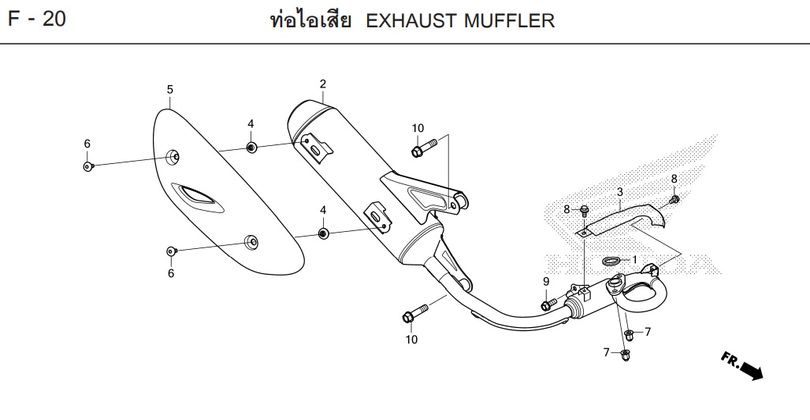 F-20 EXHAUST MUFFLER
