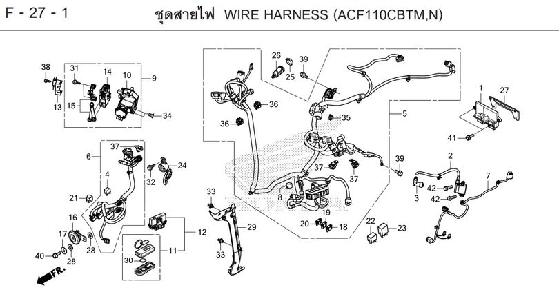 F-27-1 27-1 WIRE HARNESS (ACFIIOCBTM,N)