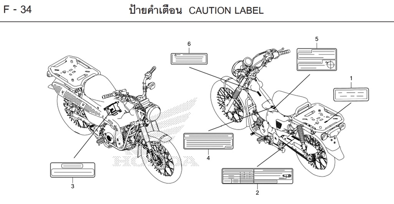 F-34 CAUTION LABEL