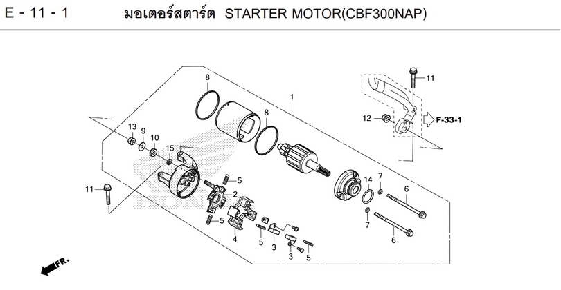 E-11-1 11-1 STARTER MOTOR(CBF300NAP)